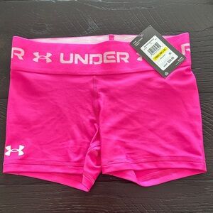 Under Armour Girls Bright Pink Athletic Shorts